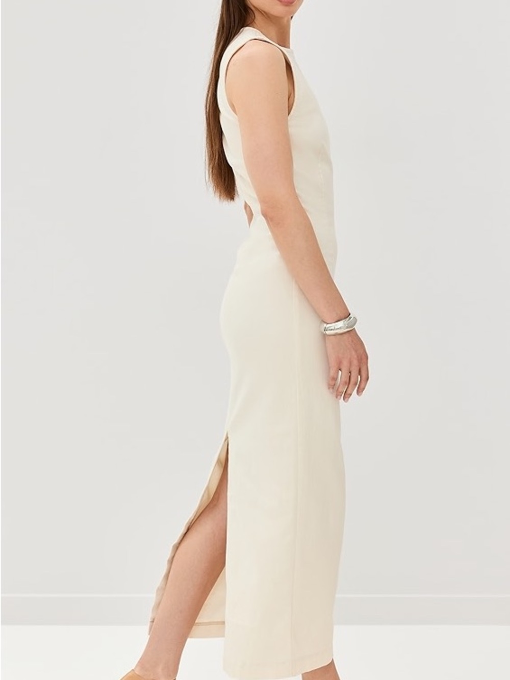 Reformation Cream Sleeveless Maxi Dress - Picture 6 of 7